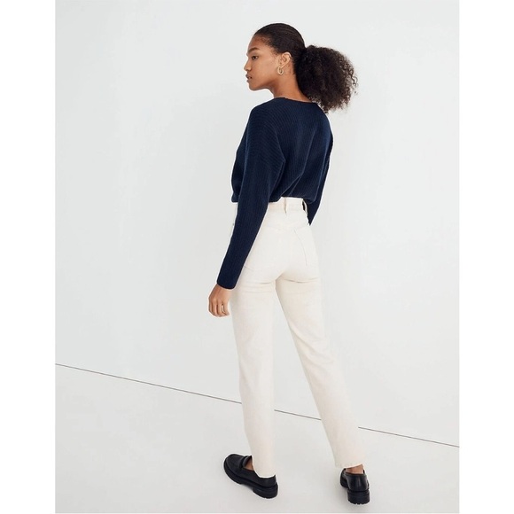Madewell The Perfect Vintage Jean in Vintage Canvas Wash Size 25 Cream High Rise - Picture 2 of 14